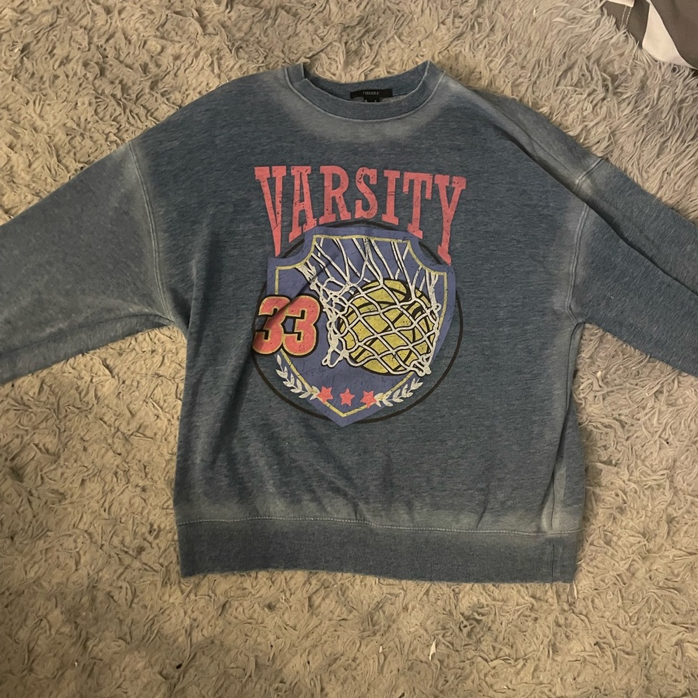 Forever 21 Blue Crewneck Sweater